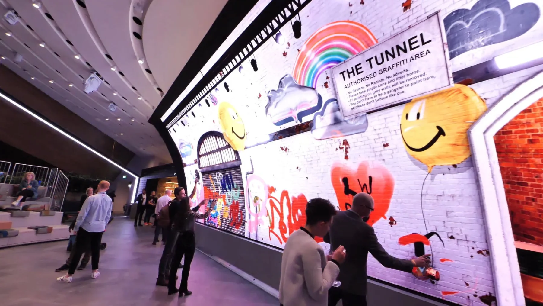Samsung KX, King's Cross London — 'The Tunnel' graffiti wall