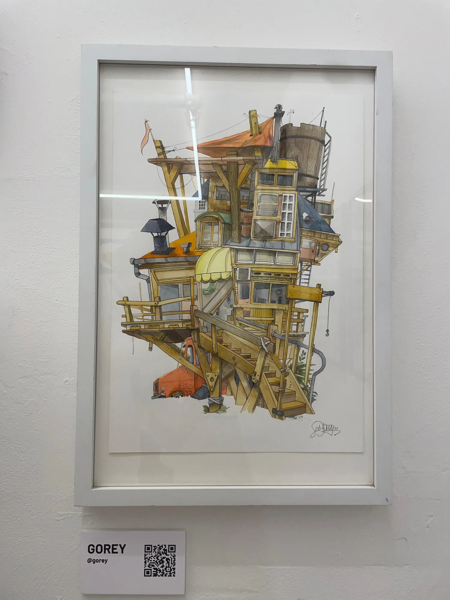 Sculptural works on display at the show