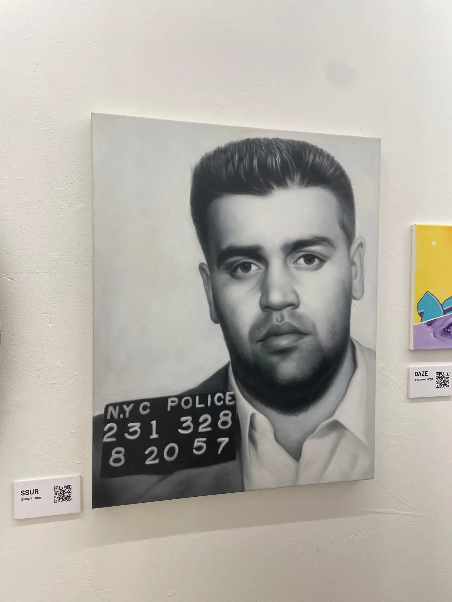 A portrait on display at the New York Nites art show
