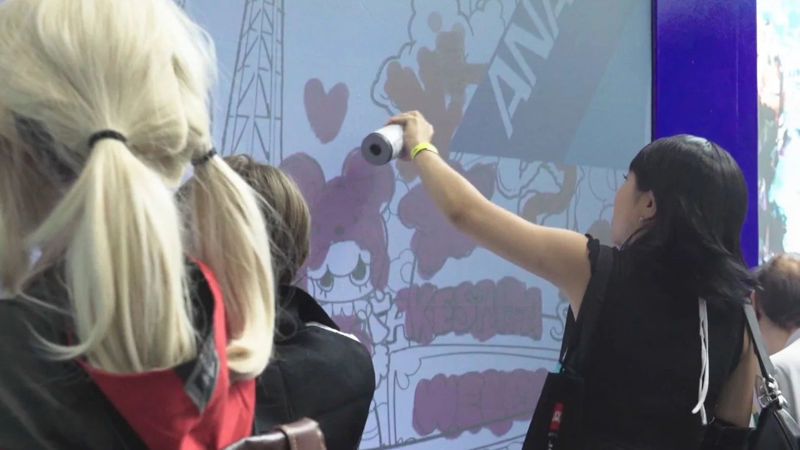 Digital graffiti artwork from LA Anime Fest