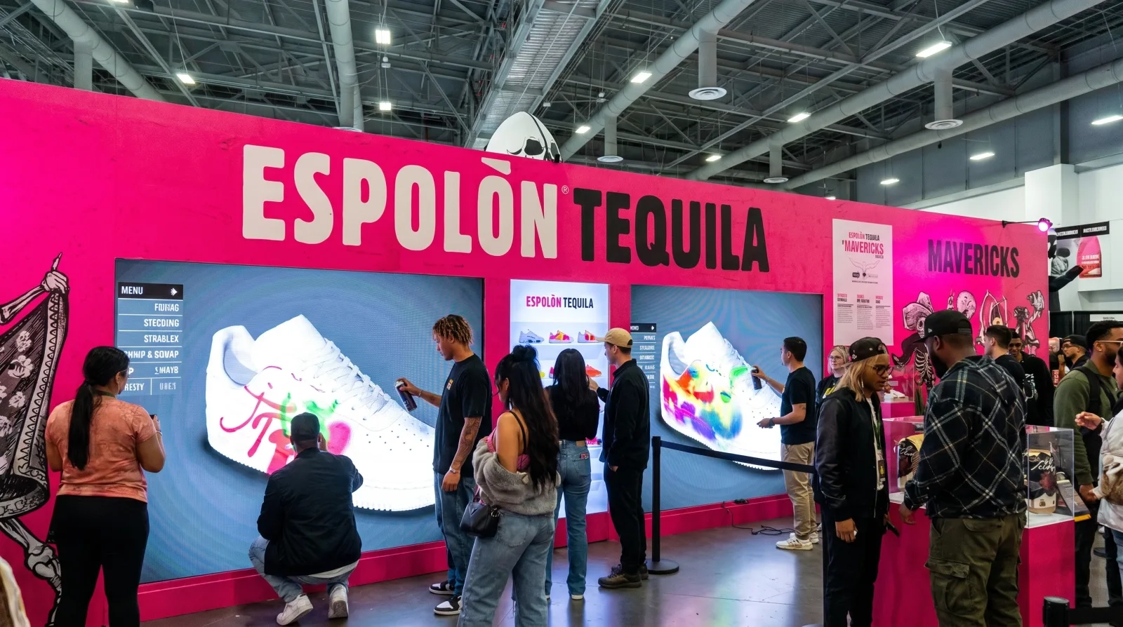 Espolón at ComplexCon Las Vegas 2024 — guests painting 3D sneakers at the booth