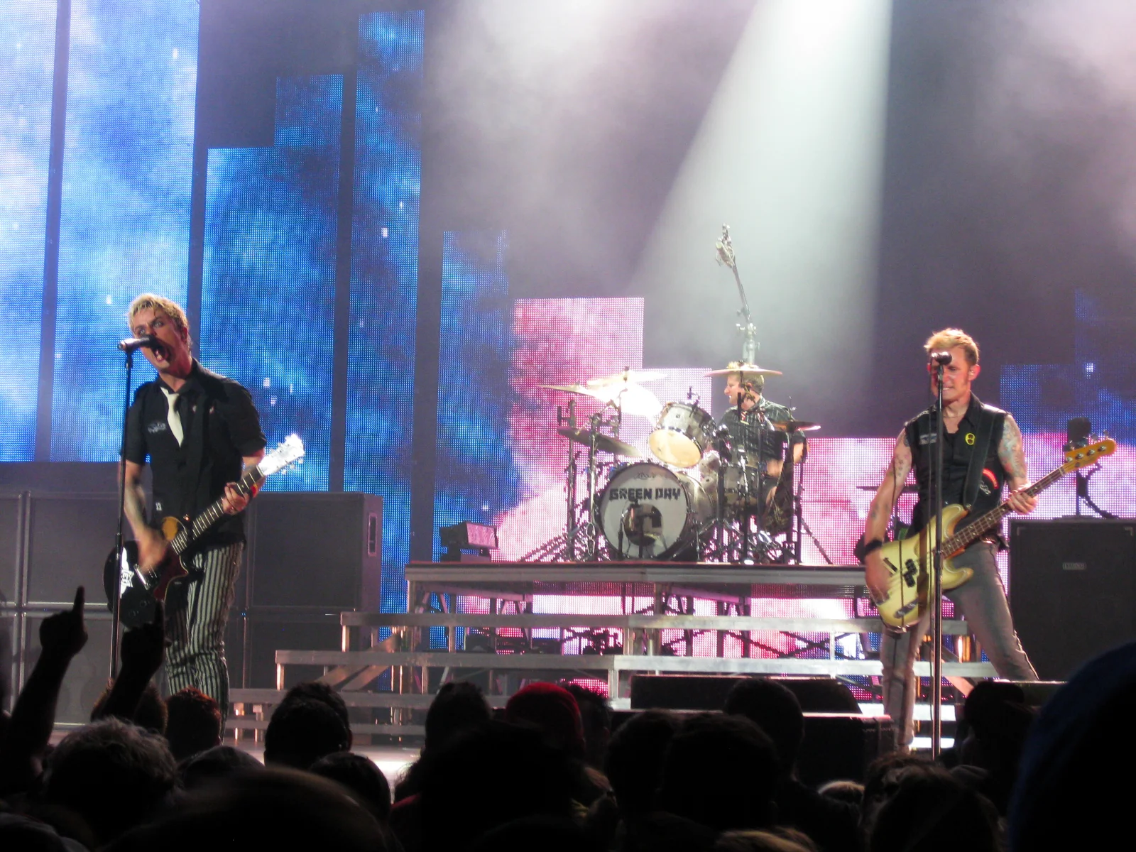 Green Day performing live on the 21st Century Breakdown tour, 2010