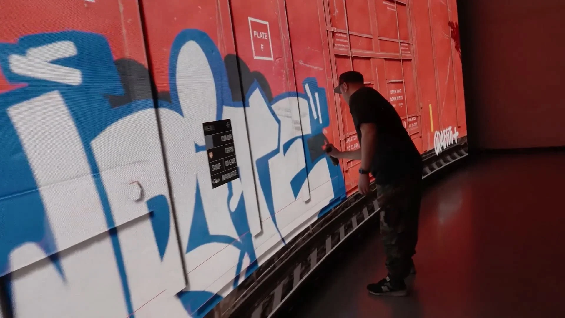 Digital graffiti artwork — freight train style