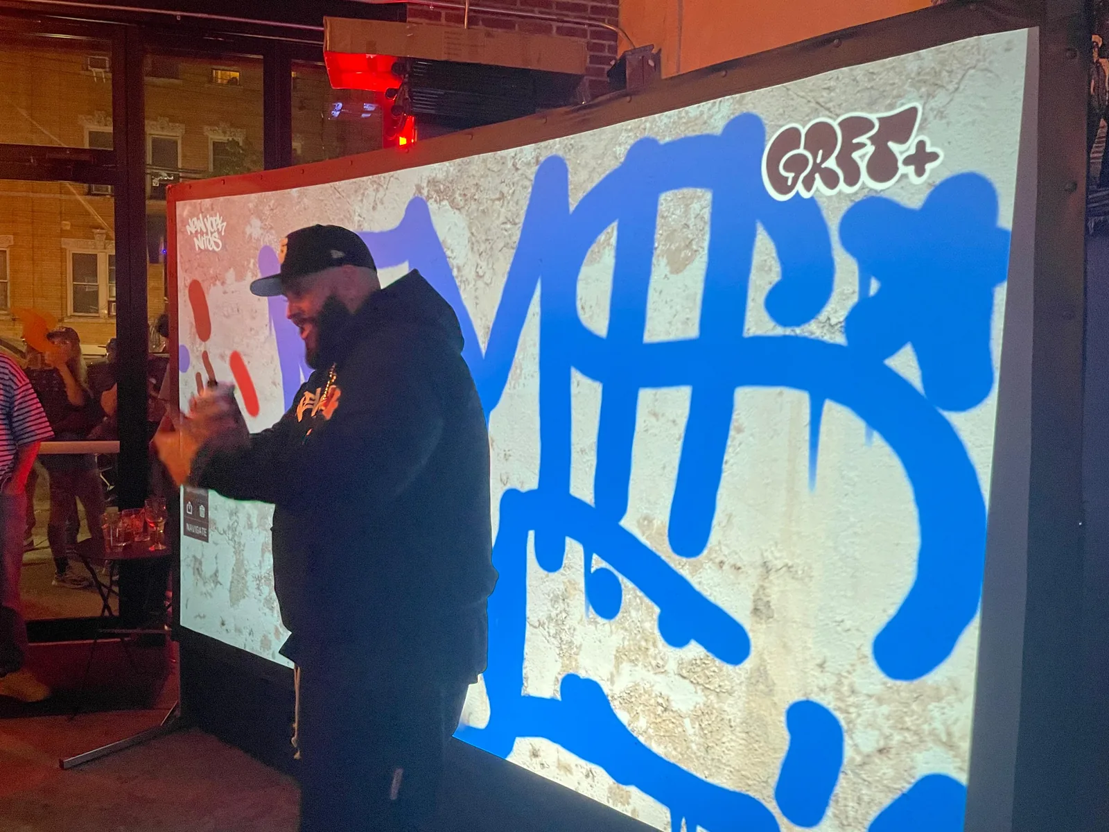 New York Nites, Brooklyn — Gorilla Nems painting live on the Graffiti+ wall