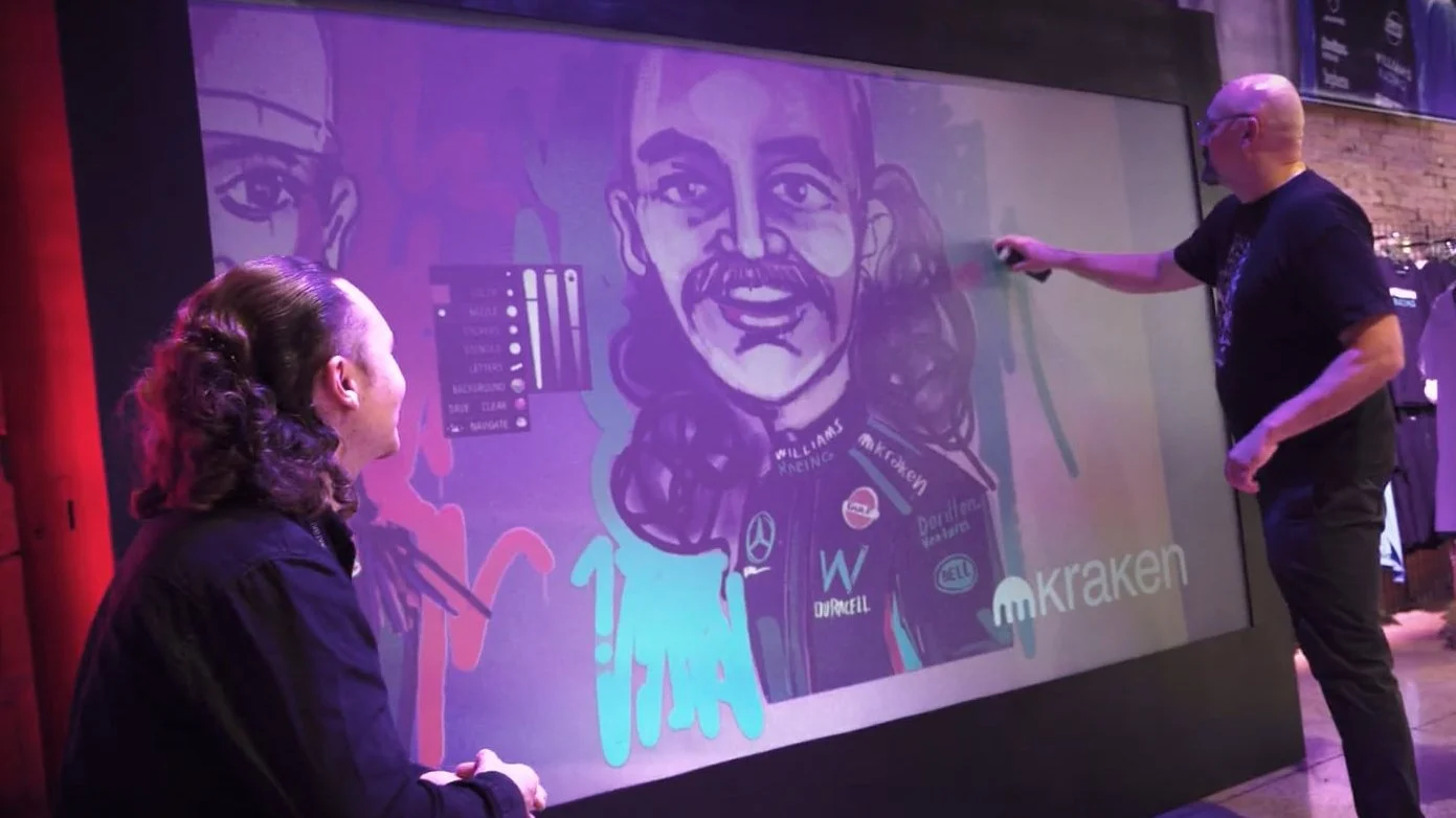 Digital graffiti artwork from Williams Racing F1